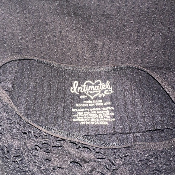 intimately free people/ fp black racer back tank with open back detail size xs - Picture 3 of 5